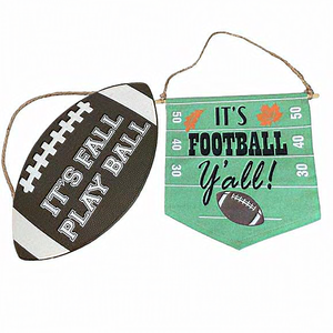 Football Wood Wall & Cloth banner Wall Decoration Home Autumn Fall Harvest decor